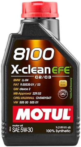 Motul 8100 X-clean EFE 5W-30 Full Synthetic Motor Oil | Fuel Economy Formula, Helps Protect Emissions Systems | Clean Engine Performance | Long Drain Capable, Improved Engine Responsiveness | 1L