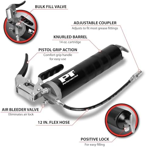 Performance Tool W54204 14 oz. Pistol Grip Grease Gun