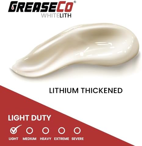 White Lithium Squeeze Tube | Automotive Greases & Lubricants | Grease for Garage Door, Sliding Door, Hinge, Elliptical, Trailer | Hitch Ball Lubricant | NLGI 2 | 8oz | WhiteLith