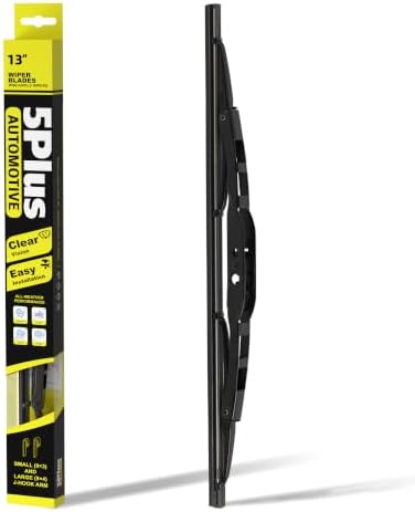 5 PLUS® 13" Silicone Wiper Blades(Pack of 1) - Premium Fit J-Hook Arm
