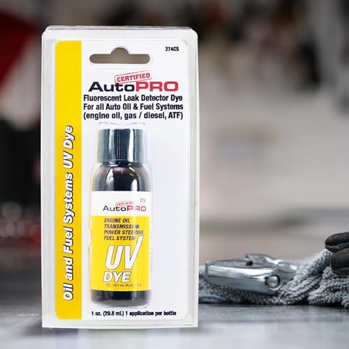 A/C PRO Certified Oil and Fuel System UV Dye, Leak Detector for Cars, 1 Oz