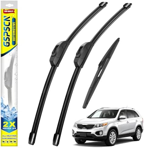 GSPSCN Windshield Wiper Blades for Kia Sorento 2011-2015 (Pack of 3)