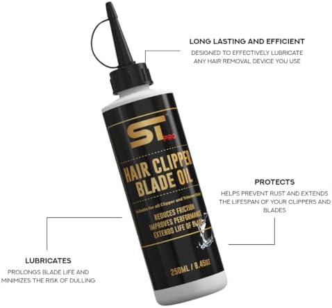 Supreme Trimmer Premium Hair Clipper Blade Lubricating Oil | 250ML Anti-Rust Barber Clipper Oil for Blades, Hair Trimmer | STO925