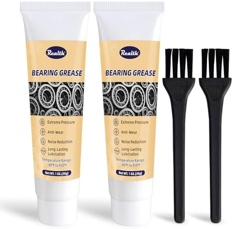 Realth Heavy Duty Bearing Grease 1 oz, 2 Pack