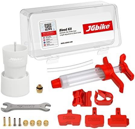 JGbike Standard Bleed Kit Compatible with Shimano SRAM AVID Hayes Formula Hydraulic MTB Road Brakes with 120ml Mineral Oil DOT 5.1 Fluid, for MAGURA TEKTRO Giant Disc Brakes
