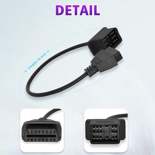 OBD Adapter for Toyota 17 Pin OBD1 to 16 Pin OBD2 Diagnostic Cable