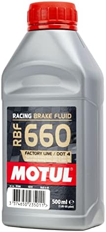 Motul RBF 660 Racing Brake Fluid – DOT 4, 100% Synthetic Racing Brake Fluid - 500ml Bottle (101667)