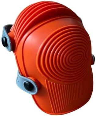 Zeluga 15-431 Ultraflex Non-Skid Premium Protective Gear with Flexible Design Plastic Kneepad, Orange