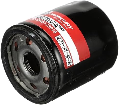 Mercury 8M0123025 Replacement Oil Filter for Select Mercury V6 and V8 FourStroke Outboards