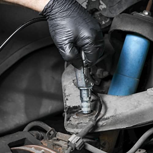 ARES 54022 – 2-Piece Quick Lock & Release Grease Gun Couplers – Leak-Free Lock-on Design – 12,000 PSI Maximum Pressure Rating - Compatible with Pneumatic and Manual Grease Guns