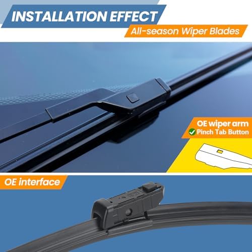 GSPSCN 28" 21" Front Windshield Wiper Blades OEM,All-Season,Quiet (2 Pack)