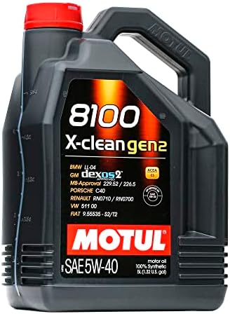 Motul - 109762 - Motul 109762 8100 X-CLEAN GEN2 5W-40 4X5L