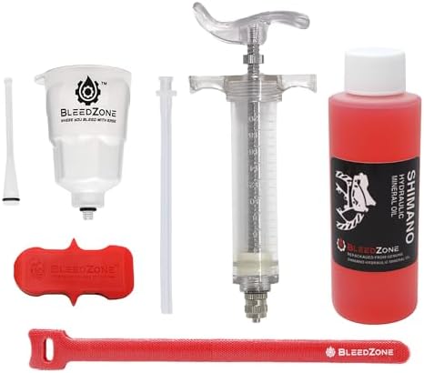 BleedZone Mineral Oil Brake Bleeder Kit Compatible with Shimano, 120ml
