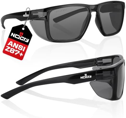NoCry Z87 Safety Glasses With Side Shields, Anti-Fog Sunglasses For Men