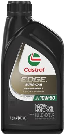 Castrol EDGE Euro 10W-60 Advanced Full Synthetic Motor Oil, 1 Qt, 6 Pack