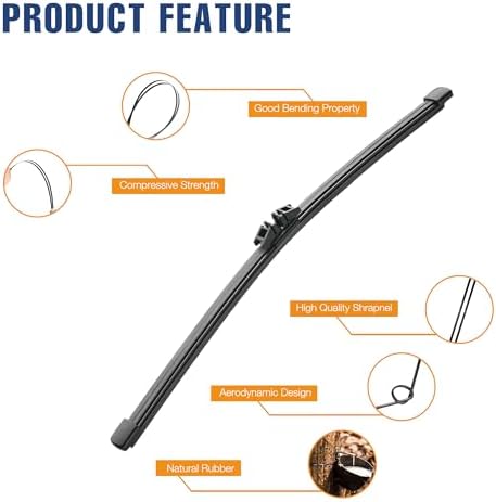 9 Inch Rear Wiper Blade Replacement for Ford Bronco Sport 2024 2023 2022 2021 Original Equipment Replacement Rear Windshield Wiper Blade-M1PZ-17528-FA