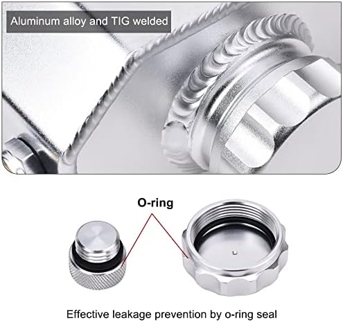 EVIL ENERGY Radiator Coolant Overflow Tank,Coolant Recovery Tank 1L Aluminum Universal
