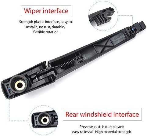 OTUAYAUTO 85242-42040 Rear Windshield Wiper Arm Blade Set - Replacement for Toyota RAV4 2013-2018, Jeep Compass 2017-2023