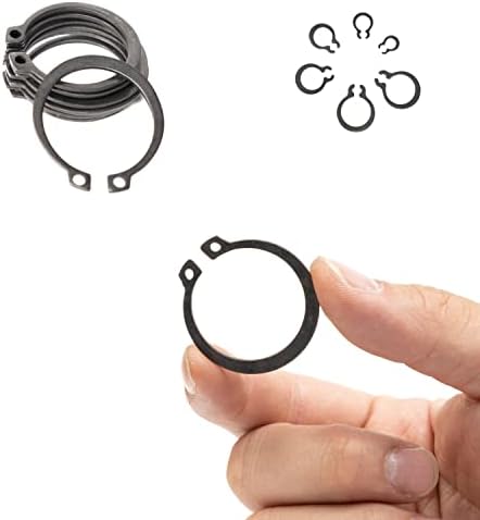 NEIKO 50458A Snap Ring Shop Assortment | 300 Piece Retaining Ring Set | 18 Sizes (1/8" - 1-1/4") | Heat-Treated Hardened Steel | Secure Parts on Grooved Shafts, Pins, Studs, etc.