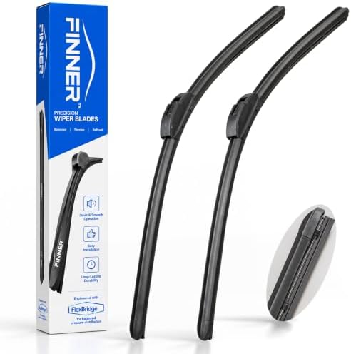 FINNER 22"+22"J-Hook Windshield Wipers Fits Ford, GMC, Ram, Chevy & more