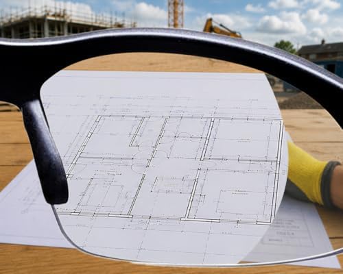 voltX CONSTRUCTOR Clear Full Lens Reading Safety Glasses +2.0 Dioptre