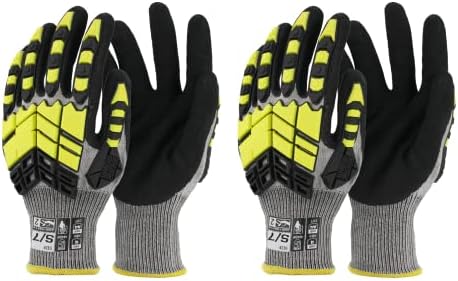 2 Pairs Safety Work Gloves,Impact Gloves for Men Women