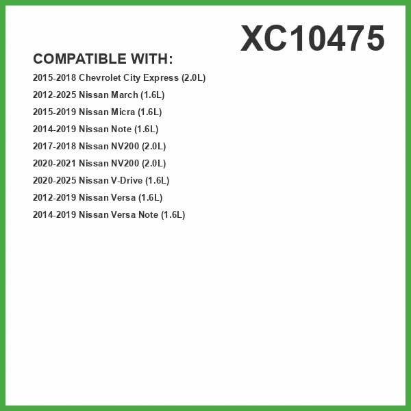 ECOGARD XC10475 Premium Cabin Air Filter | Fits 2012-2019 Nissan Versa 1.6L; 2012-2025 March 1.6L; 2017-2021 NV200 2.0L; 2015-2018 Chevrolet City Express 2.0L
