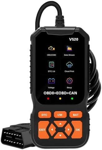 V520 OBD2 Diagnostic Scanner Tool - Quickly Engine Check Light Code Reader, Voltage Tester, I/M Readiness, Reset, and Code Eraser, Suitable for All OBD II Protocol Car & Truck Since 1996