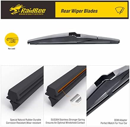 Rear Wiper Blade, 11 inch Rear Windshield Wiper Blades for Original Equipment Replacement, Compatible for Toyota Matrix 2008-2003, Jeep Grand Cherokee 2022-2014 + More (H281/11-A)