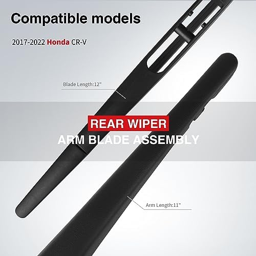 OTUAYAUTO Rear Windshield Wiper Arm Blade Set Replacement for Honda CRV CR-V 2017-2022 SUV OEM Factory Style