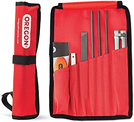 Oregon Universal Chainsaw Field 7pc Sharpening Kit & Grease Gun for Chainsaws, Pre Loaded All Purpose Lubricant, Easy Refill, Universal for Most Makes/Models of Saw Chains