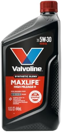 Valvoline High Mileage 150K with MaxLife Plus Technology 5W-30 Motor Oil 1 Quart