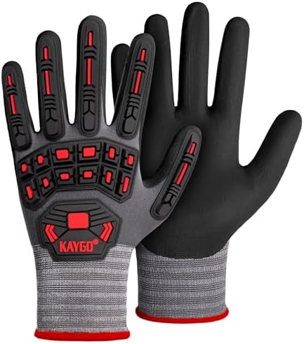 KAYGO Safety Work Gloves, MicroFoam Nitrile Coated, Men Women,KG18N