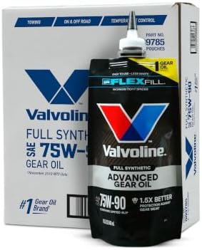 Valvoline Flexfill SAE 75W-90 Full Synthetic Gear Oil 1 QT, Case of 4