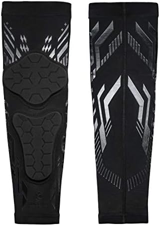 Kuangmi Knee Pad and Shin Guard Sleeve for Basketball, Wrestling, Soccer, Volleyball, Sports, Daily Support (Black-Pair, XXX-Large)