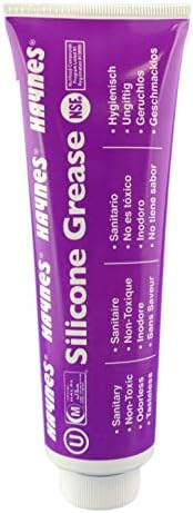 Haynes Silicone Grease, Food Grade Sanitary Lubricant, Machine Lube, Prevent Valves and O-Rings from Sticking, 1-4oz Tube Silicone Grease HAYSG 4OZ TUBE Clear, 4-oz