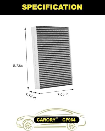 CARORY Cabin Air Filter w/Activated Carbon for Toyota Tundra (2022-2025), Tacoma (2024-2025), Sequoia (2023-2025), Lexus LX600(2024-2025), GX550(2024-2025) and More, OE# 87139-60030, CF12964, CF964