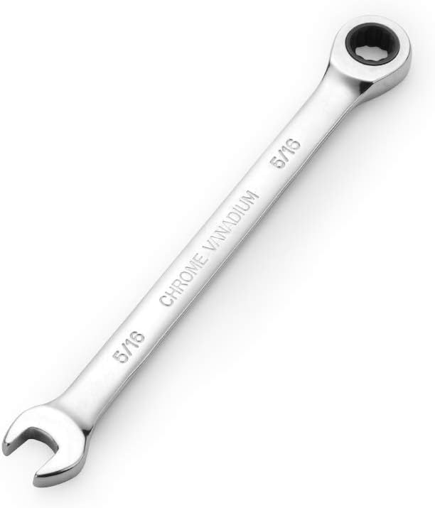 FLZOSPER 5/16 in. SAE Ratchet Wrench,Box End Head 72-Tooth Ratcheting Combination Wrench Spanner