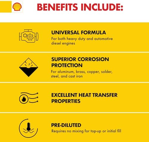 Shell Zone Dex-Cool Extended Life ELC Antifreeze + Coolant, Pre-Diluted 50/50 (1 Gallon, Single Pack)