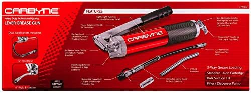 Carbyne Grease Gun, Lever Handle, Heavy-Duty Professional Series