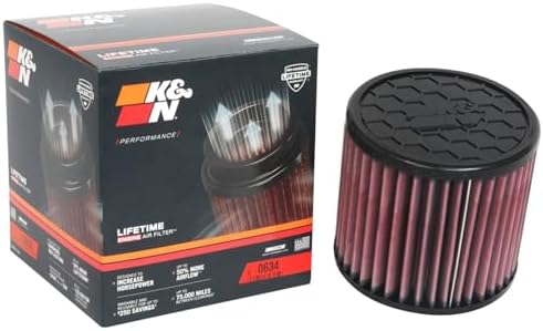 K&N High-Flow Original Lifetime Engine Air Filter: High Performance, Premium, Washable, Replacement Filter: Compatible with 2021-2026 Ford/VOLKSWAGEN Bronco, Ranger, Amarok, E-0634