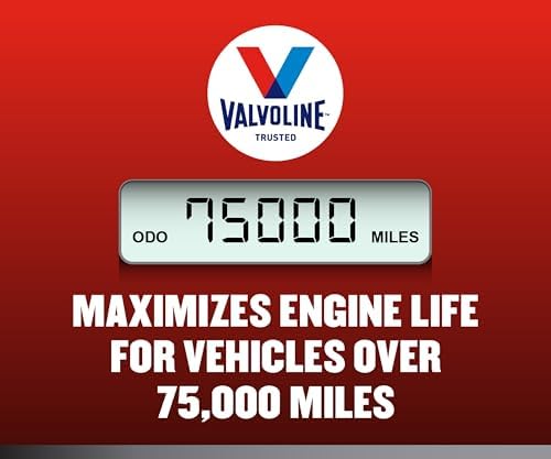 Valvoline Full Synthetic High Mileage with MaxLife Technology SAE 5W-30 Motor Oil 5 QT, Case of 3