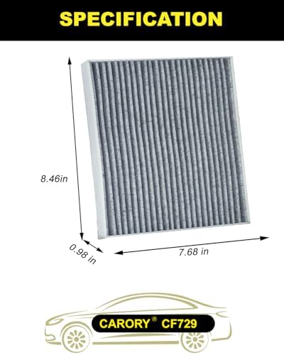 CARORY Cabin Air Filter for Dodge Journey 2009-2020, Avenger 2008-2014; Jeep Compass & Patriot 2007-2017 (Classic Style); Chrysler 200 2011-2014, Replace# CF10729, 05058693AA, CF729