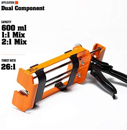 600 ml (1:1 and 2:1) 26:1 High Thrust Dual Component Cartridge Gun
