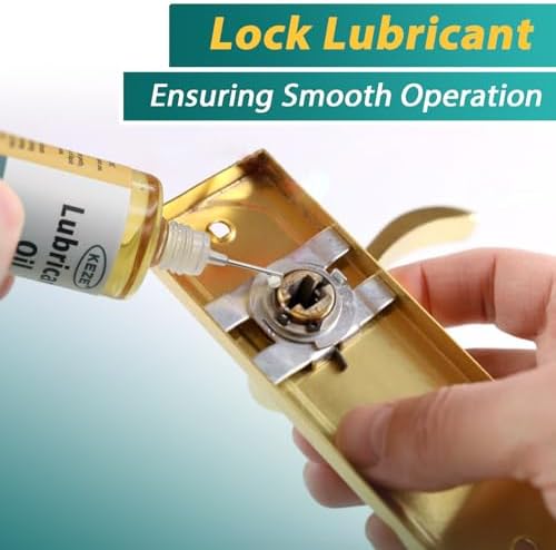 Keze Door Hinge Lubricant Door Squeaky Fix Lubricating Oil for Noise Synthetic Knife Oil Lube for Lock Hinge Hair Trimmers Knife Pivot Machine Tools Watch Keyhole with Needle Oiler 1 oz, 1 Pcs