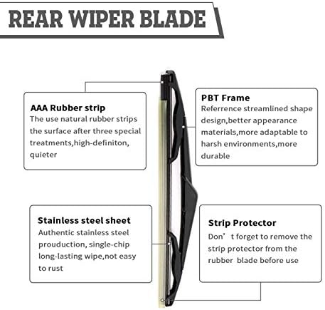 Rear Windshield Wiper Arm & Blade for Ford Focus SE ST RS 2012-2018