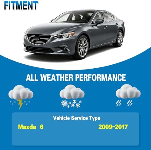 GSPSCN Windshield Wiper Blades for Mazda 6 2009-2017 (Pack of 2)