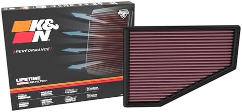 K&N High-Flow Original Lifetime Engine Air Filter: Increase Power: Premium, Washable: Compatible with 2021-2025 JEEP: Grand Cherokee, 33-5123