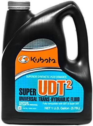 Kubota 1 Gallon Super UDT2 Trans-Hydraulic Fluid for Kubota Equipment Hydraulic Systems, Transmission, Differential, and Wet Brake Systems - 128 Fl Oz, 128 Ounces