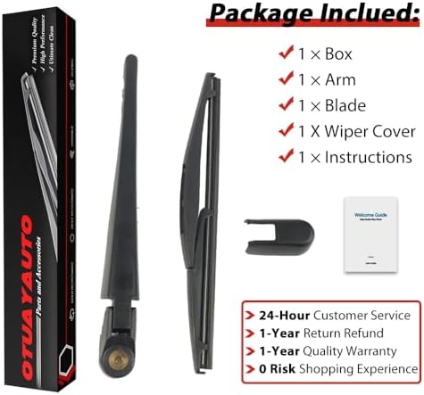 OTUAYAUTO Rear Windshield Wiper Replacement for Honda CRV 2023-2024 Back Wiper Arm and Blade Assembly